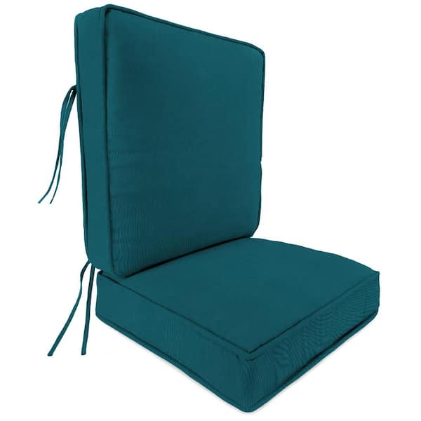 Jordan Manufacturing 22 in. L x 45 in. W x 4 in. T Outdoor Deep Seat Chair Cushion Set in Canvas Teal