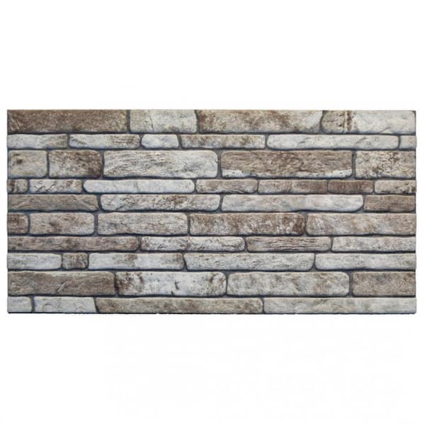 Falkirk Uffcott 4/5 in. x 3-1/4 ft. x 1-3/5 ft. Light Brown Grey Faux Brick Styrofoam 3D Decorative Wall Panel (5-Pack)