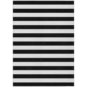 Chantille ACN528 Black 5 ft. x 7 ft. 6 in. Machine Washable Indoor/Outdoor Geometric Area Rug
