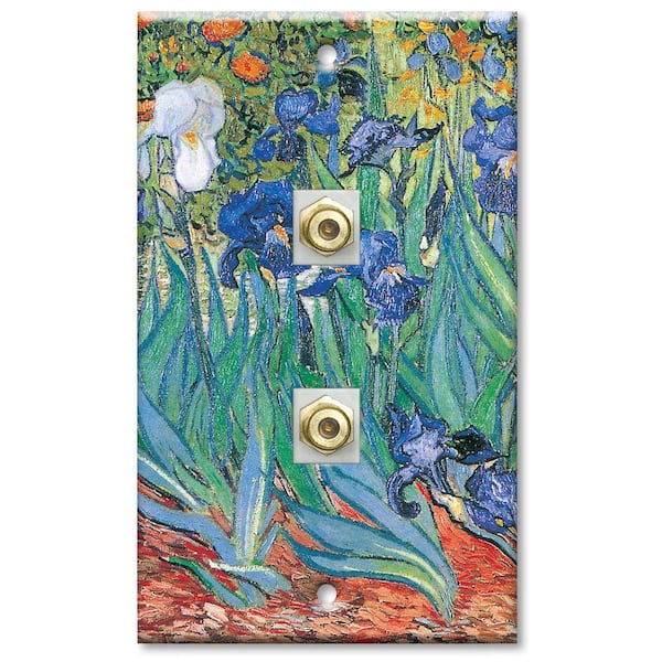 Art Plates Van Gogh Irises 2 Cable Wall Plate