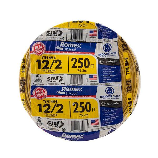 Southwire 250 Ft 12 2 Solid Romex Simpull Cu Nm B W G Wire 2 Pack 2858 The Home Depot Southwire 250 Ft 12 2 Solid Romex Simpull Cu Nm B W G Wire 2 Pack 2858 The Home Depot