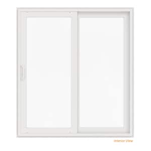 72 in. x 80 in. V-4500 White Vinyl Right-Hand Full Lite Sliding Patio Door