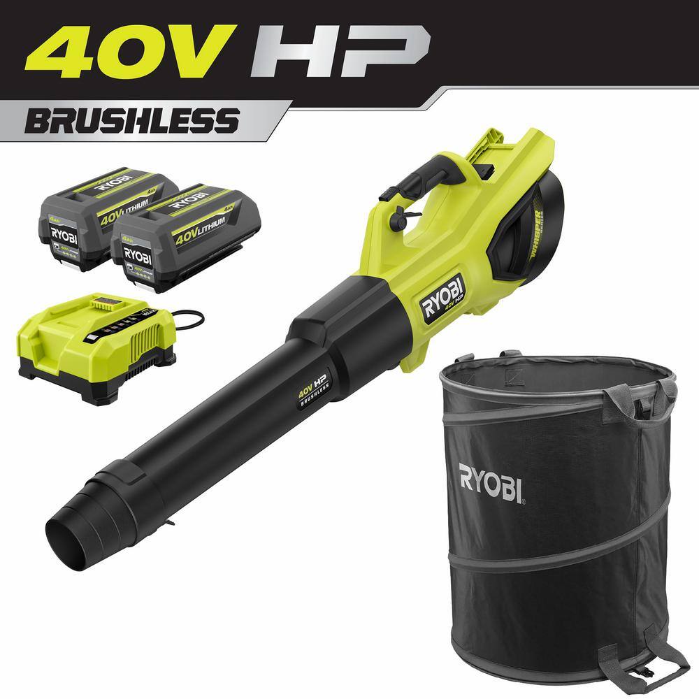 RYOBI 40V HP Brushless Whisper Series 730 CFM Cordless Leaf Blower and