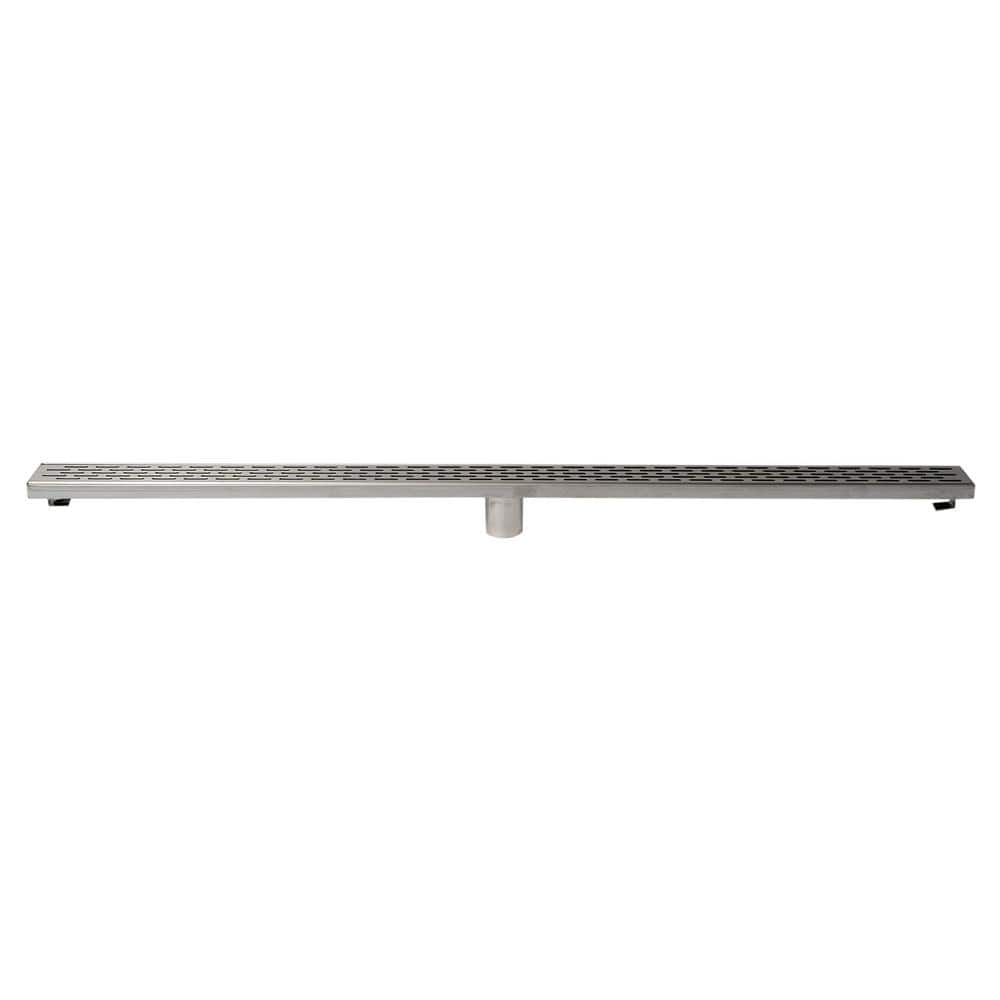 47" Stainless Steel Linear Shower Drain with Groove Holes