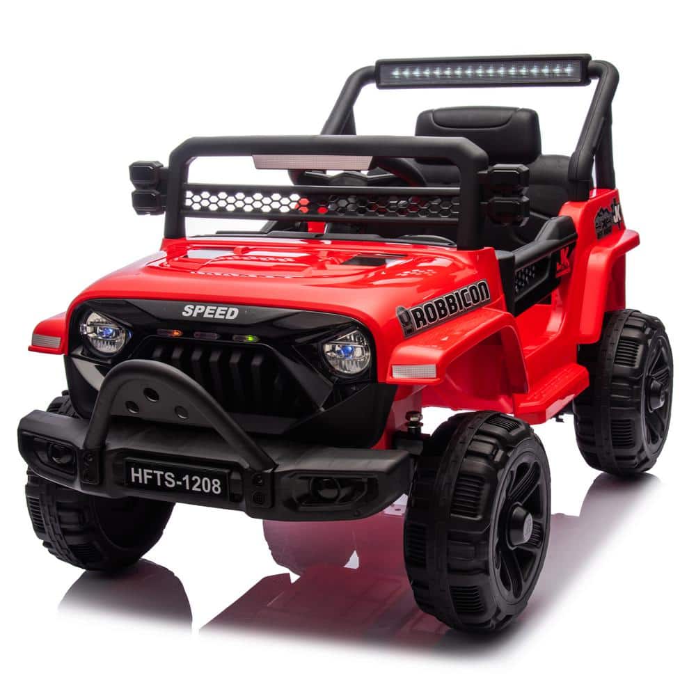 12-Volt Red Kids Ride On Ride On Electric Truck Car with Parents Control, 4-Wheel Suspension, Early Education Function price history on PriceWatchPro