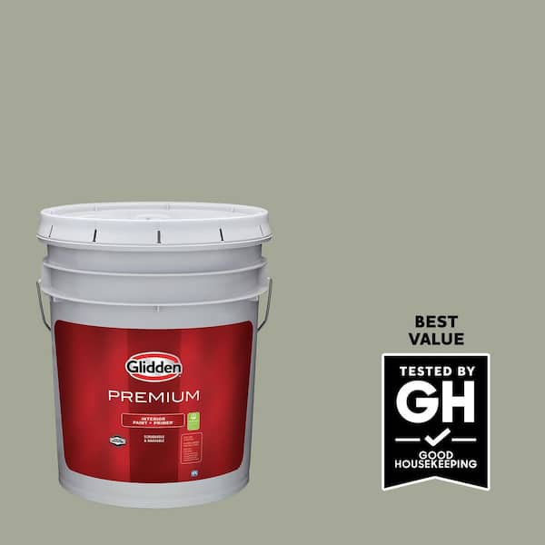 Glidden Premium 5 gal. PPG1031-3 Wandering Willow Semi-Gloss Interior Latex Paint