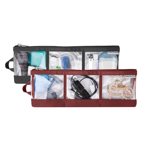 Travelon Black and Wine Accessory Organizers (Set of 2)