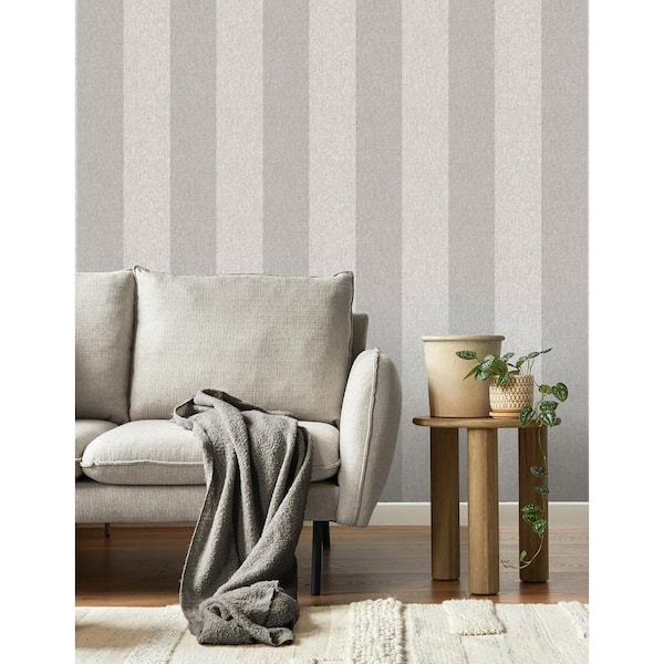 Finn Gray Chevron Stripe Non-Pasted Wallpaper, 56.4 sq. ft.