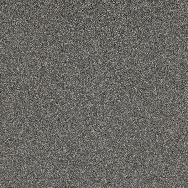 Meringue II-Airy Gray-54 oz. SD Polyester Texture Installed Carpet