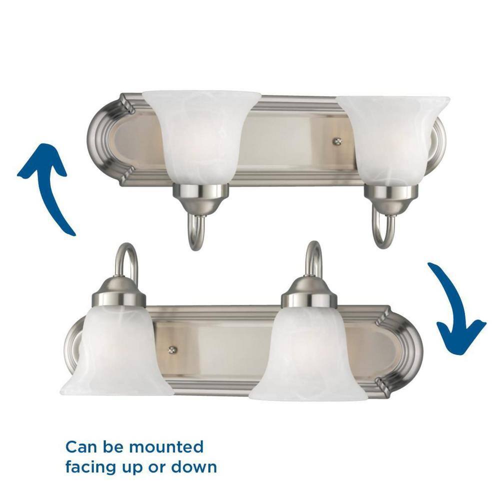 Brushed Nickel Wall Sconce with Alabaster Glass Shade