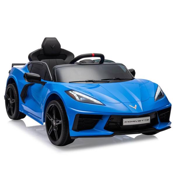 Garvee 12V Kids Ride on Car Licensed Corvette Toddles Electric Sports Car Toy with Remote Control, Dark Blue