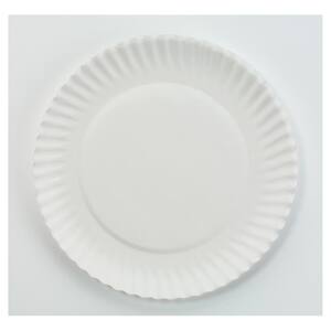 6 in. Uncoated Paper Plates in White (1000 Per Case)