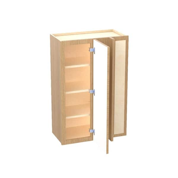 Home Decorators Collection Franklin 24 in. W x 12 in. D x 36 in. H Assembled Plywood Blind Wall Kitchen Cabinet in Vanguard Oak with Soft Close RH