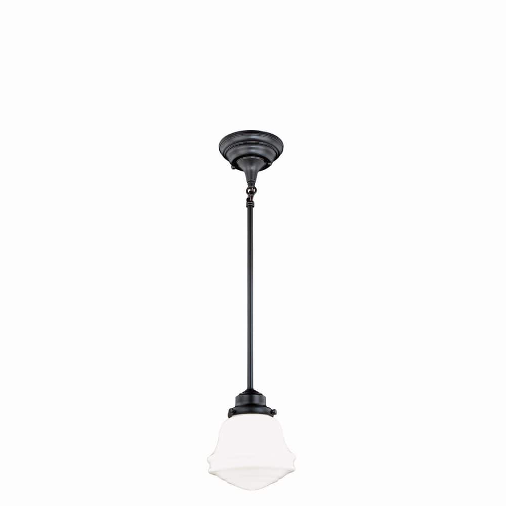 Huntley Oil Rubbed Bronze Mini Pendant with Glass Shade