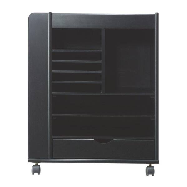 Home Decorators Collection Stanton 23.5 in. W Craft Storage Cart in Black