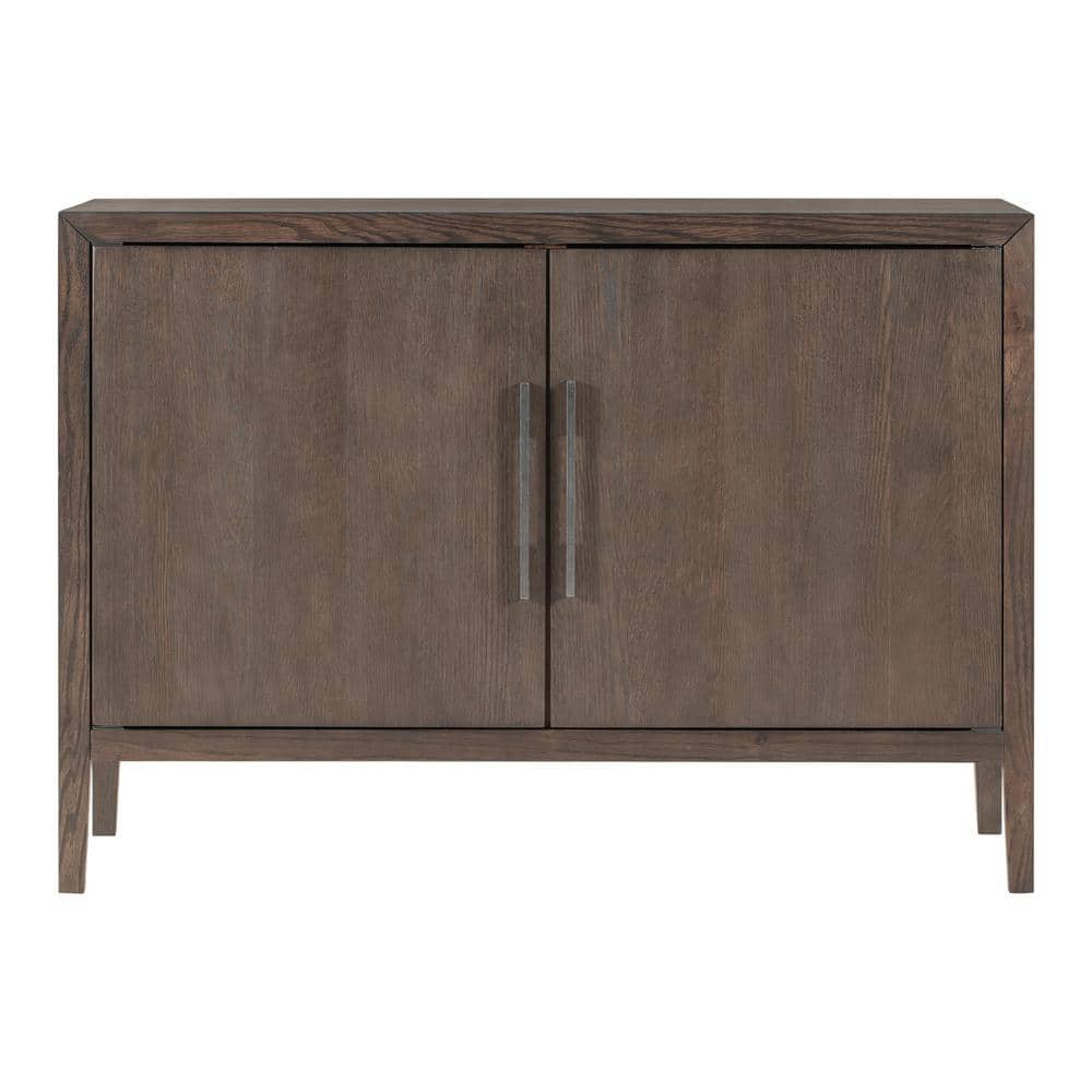 47.2 in. W x 17.7 in. D x 33.50 in. H Brown Linen Cabinet with 2 Metal Hand