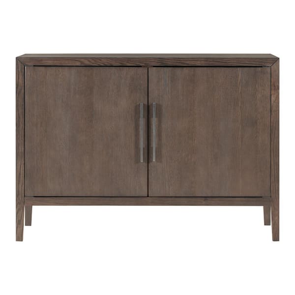 Unbranded 47.2 in. W x 17.7 in. D x 33.50 in. H Brown Linen Cabinet with 2 Metal Handles and 2 Doors