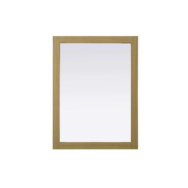 Honey Brown 27 in. W x 36 in. H Transitional Rectangle Mirror