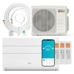 36K BTU(30000 BTU ASHRAE) 3 Zone 9K 12K BTU 19 SEER2 Mini Split Air Conditioner Work with Alexa