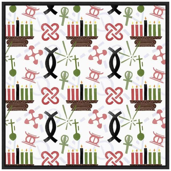 Amanti Art 22 in. Kwanzaa Celebration Collection F Christmas Holiday Framed Canvas Box Wall Art