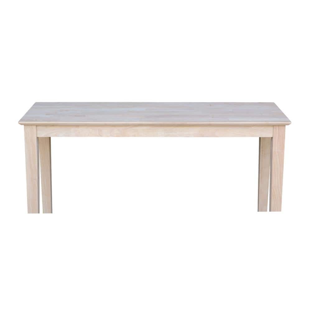 Unfinished Parawood Shaker Console Table with Storage