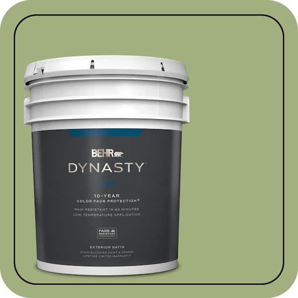 BEHR DYNASTY 5 gal. #M360-5 Fresh Guacamole Satin Enamel Exterior Stain-Blocking Paint & Primer