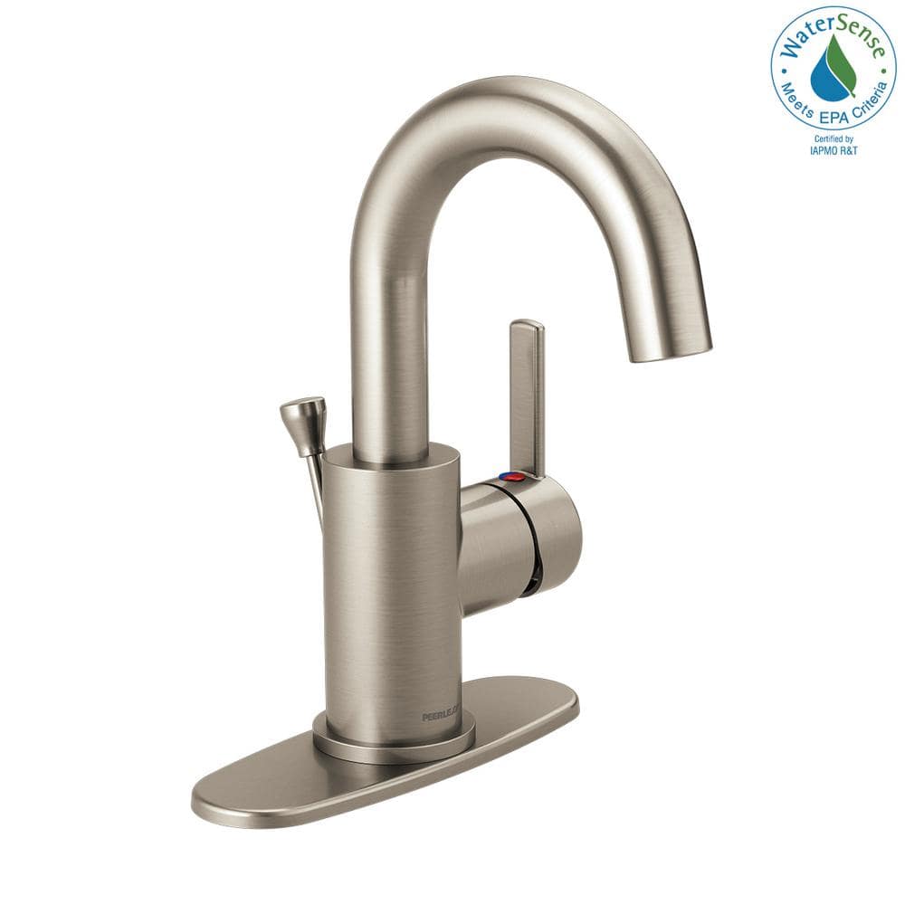 Brushed Nickel Single Handle Bathroom Faucet with Brass Body