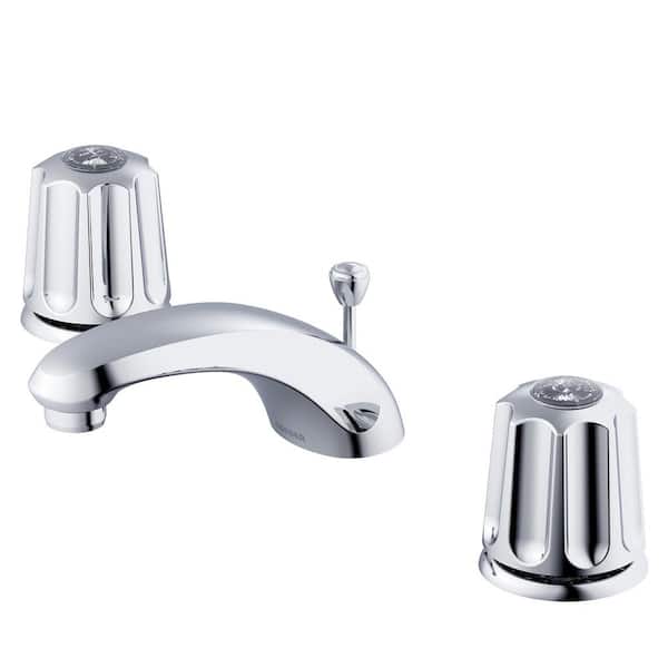 Gerber Classics 8 in. Widespread 2-Handle Bathroom Faucet with Metal Pop-Up Drain in Chrome