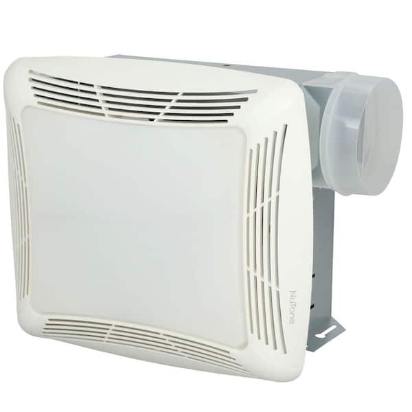 Broan-NuTone 70 CFM Ceiling Bathroom Exhaust Fan with Light, White Grille and Light