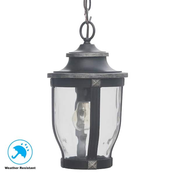 Home Decorators Collection McCarthy 1-Light Bronze Outdoor Chain Hung Lantern