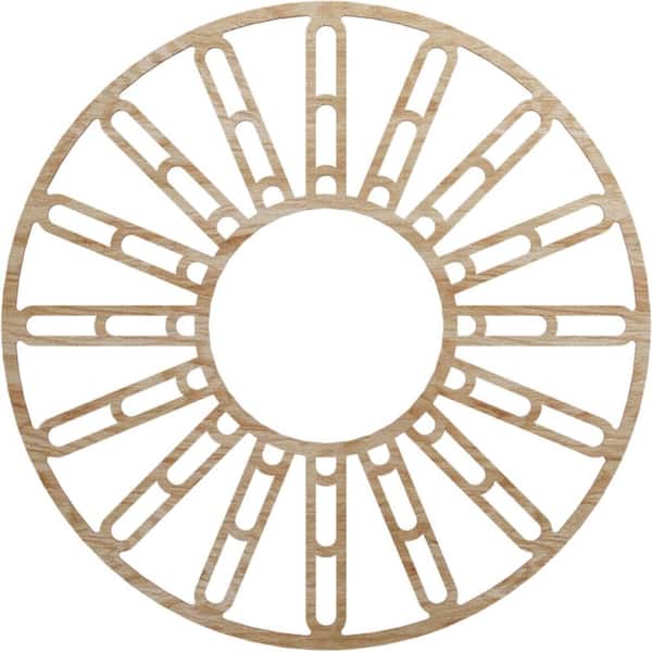 Ekena Millwork 0.375 in. x 34 in. x 34 in. Wood Medallion Moulding