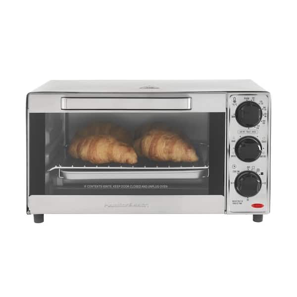 Hamilton Beach Sure-Crisp Air Fryer Toaster Oven, 4 Slice Capacity,  Stainless Steel Exterior, 31403 