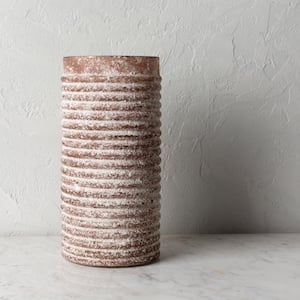 Sinha 12 in. Brown Glass Decorative Hurricane Vase