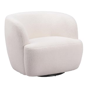 Govan White Swivel Chair