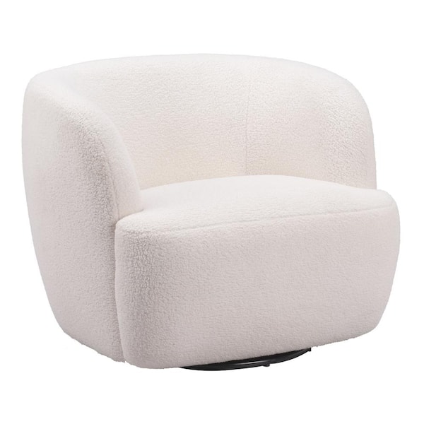 ZUO Govan White Swivel Chair