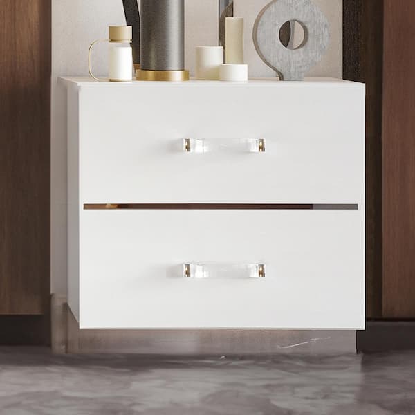 NEW CLASSIC HOME FURNISHINGS New Classic Furniture Europa White Wood 2-Drawer 16.5 in. W Nightstand