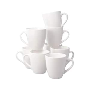 MALACASA Elisa Ivory White Porcelain 16 oz. Coffee Mug for Coffee, Tea,  Cocoa, Set of 6 ELISA-6MUGS - The Home Depot