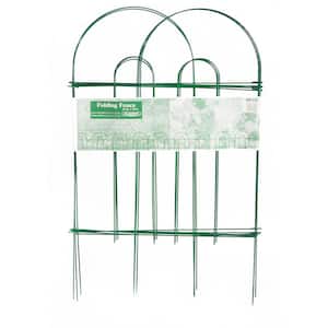 Glamos Wire 32 in. Green Metal Folding Garden Fence (10-Pack)