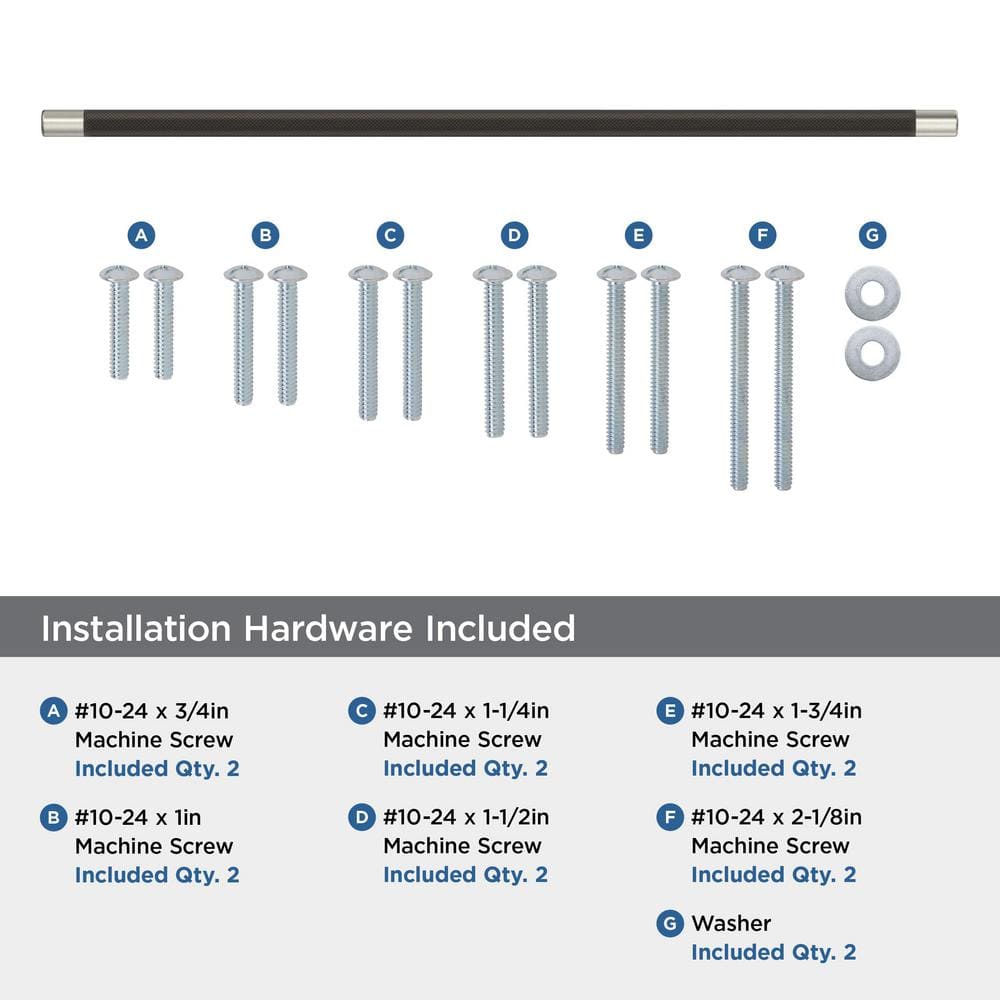 24-inch Satin Nickel and Oil-Rubbed Bronze Appliance Pull