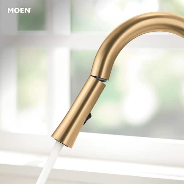 Ronan Bronzed Gold 17.08 in. H Pull Down Sprayer Kitchen Faucet with Swivel Control and 360° Spout Swivel