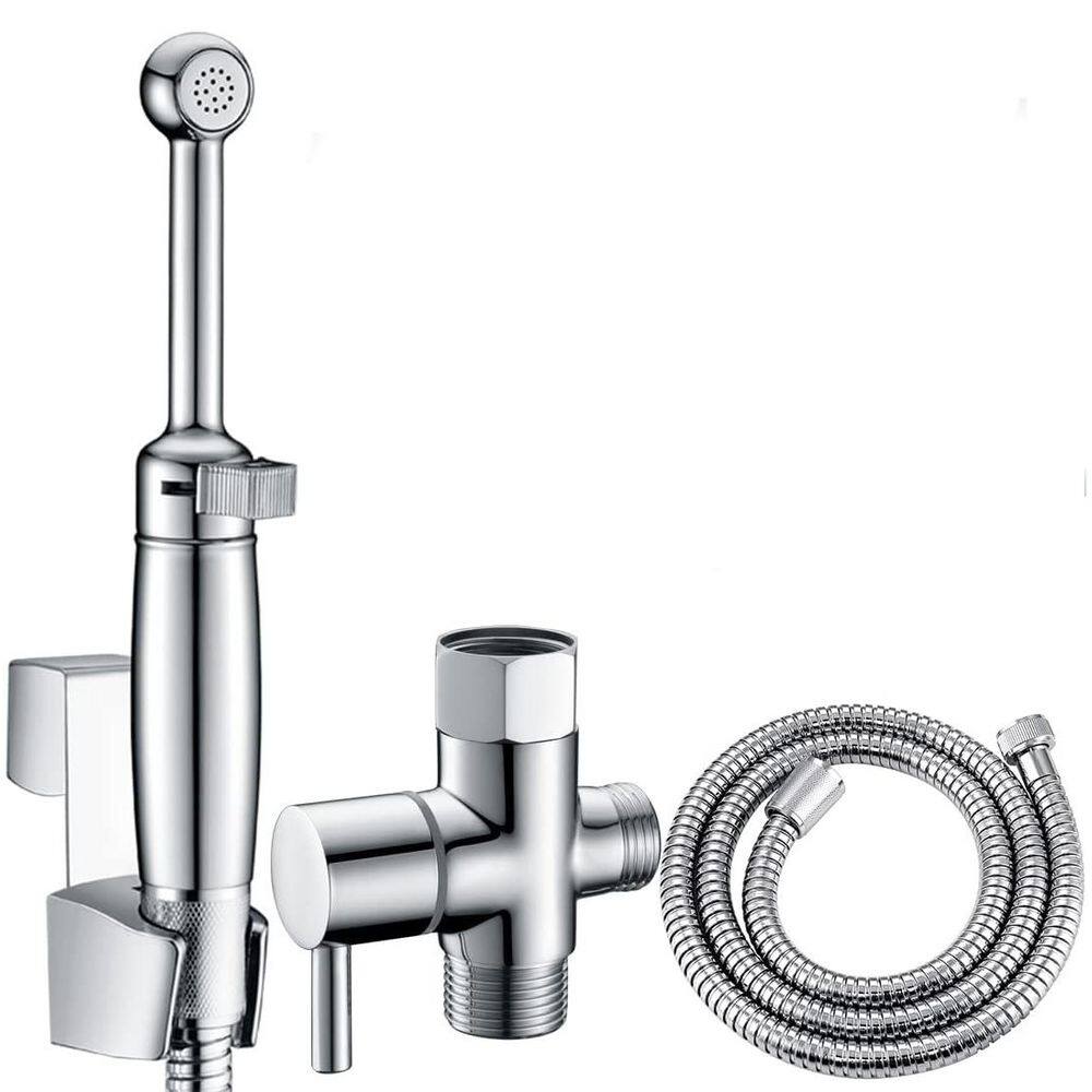 Handheld Bidet Sprayer Attachment for Toilet with Backflow Preventer Adjustable Water Jet Chrome 7.2 in. Wand price history on PriceWatchPro