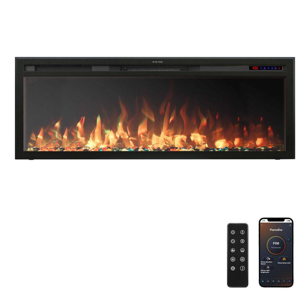 60 in. Wifi Electric Fireplace Insert, Mixed Flame Colors, Brightness and Speed Adjustment, Crackling Sound, Timer price history on PriceWatchPro