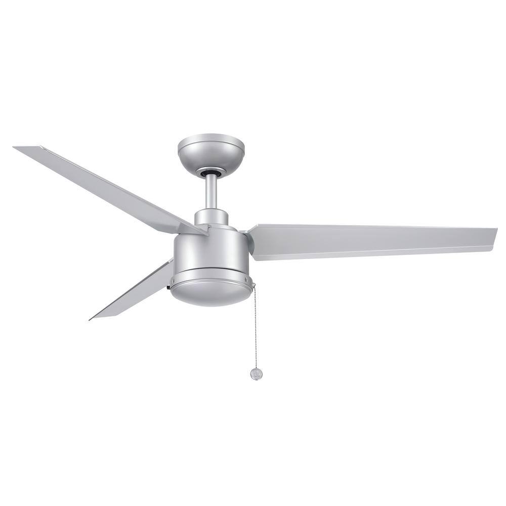 UPC 840506106666 product image for PC/DC 52 in. Indoor/Outdoor Ceiling Fan with Silver Blades in Silver | upcitemdb.com