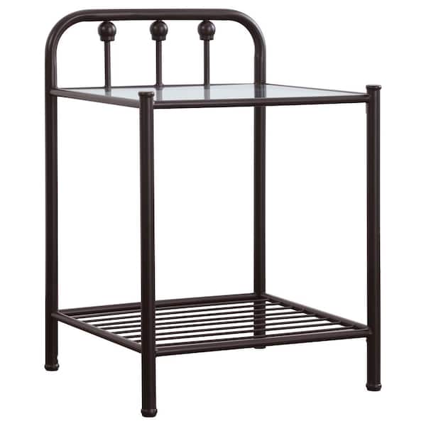 Coaster Livingston 1-Shelf Dark Bronze Nightstand