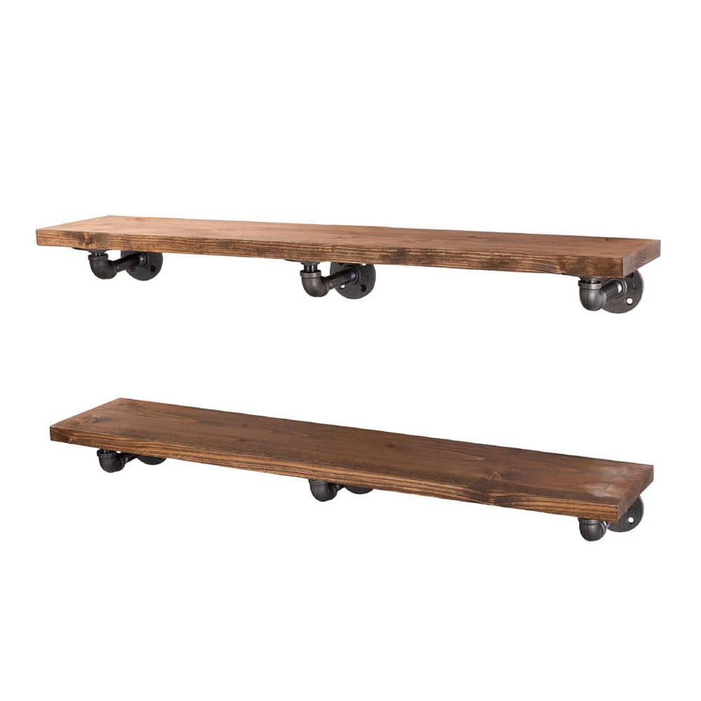 PIPE DECOR 36 in. x 7.5 in. x 6.75 in. Autumn Brown Restore Wood