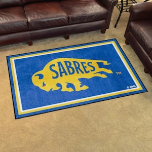 Buffalo Sabres Blue 4 ft. x 6 ft. Plush Area Rug