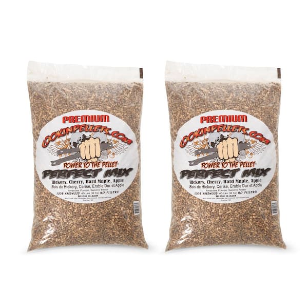 COOKINPELLETS.COM 40 lbs. Bags Perfect Mix Hickory, Cherry, Maple, Wood Pellets (2-Pack)