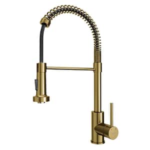 Loxton Single Handle Touchless Pull-Down Sprayer Kitchen Faucet in Brushed Gold