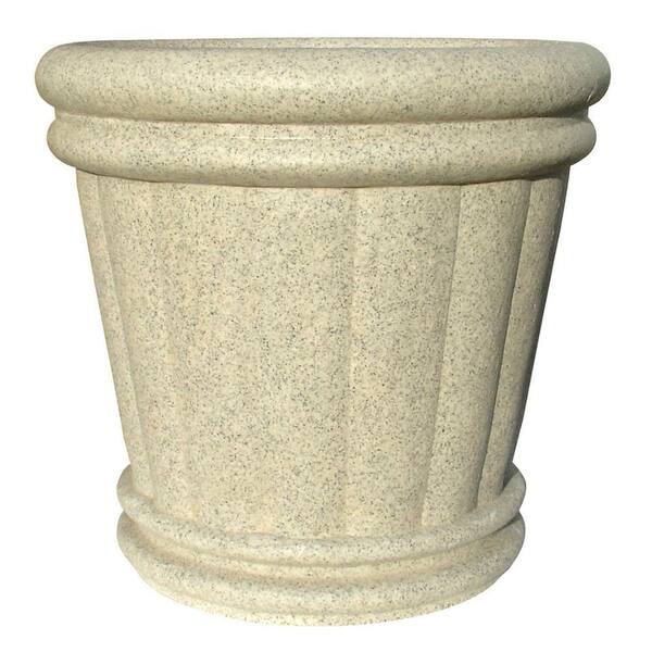 KutStone 34 in. x 32 in. Speckled Granite Roman Urn