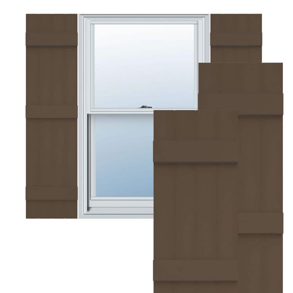 Lifetime 14 in. W x 63 in. H Vinyl Board and Batten Shutters Pair in French Roast price history on PriceWatchPro